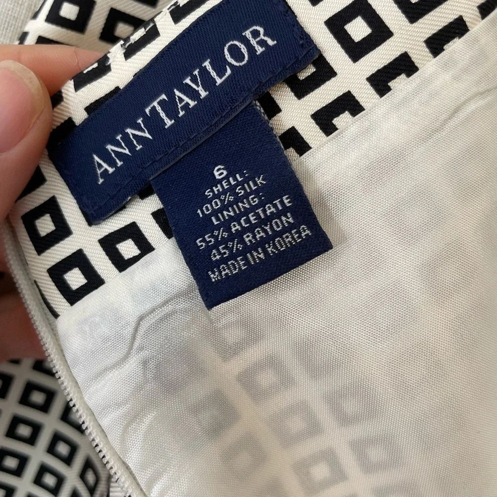 Ann Taylor 100% silk fully lined mini skirt size 6